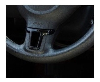 Apliques Volante Volkswagen Vw Bora Gol Voyage 3 Pzas Negro 1