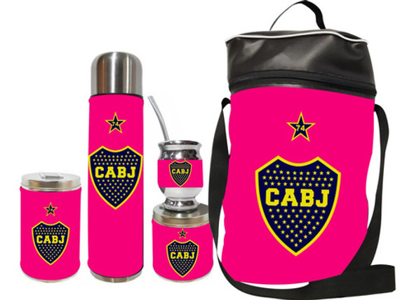 Equipo De Mate Completo Club Boca Juniors. Ecocuero 0