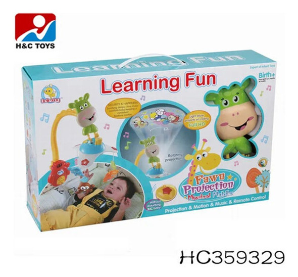 Cunero Proyector Vaca Bebe Con Luz Y Sonido Movil Musical 1