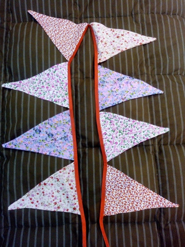 Banderines Tela Doble!!el Precio Es X 1,20m + 80 Cm De Cinta 1