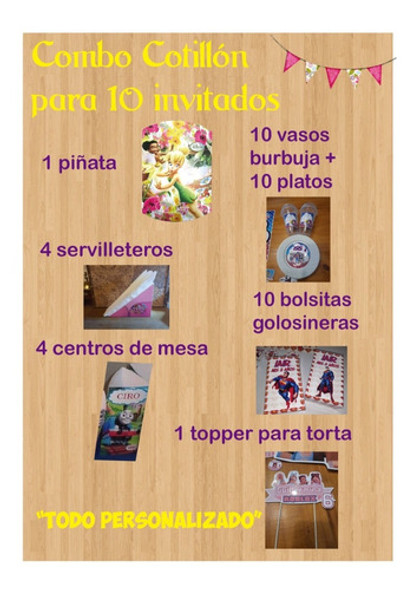 Cotillón Cumple Personalizado X 10 Pequeños Heroes 1