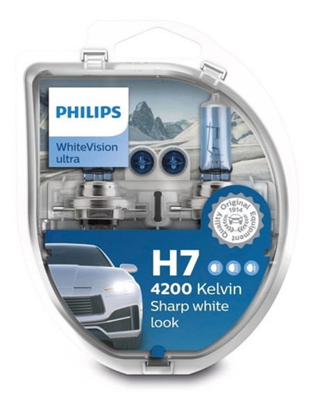 Lamparas H7 + W5w Philips Whitevision Ultra 12v 55w Px26d Sm 0