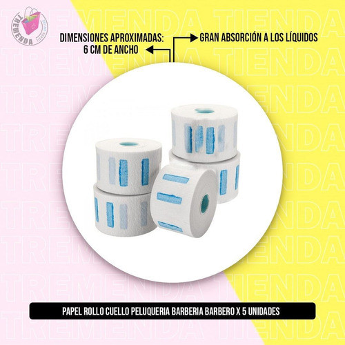 Rollo Papel Protector De Cuello Barberos Y Peluquerias X 5u 1