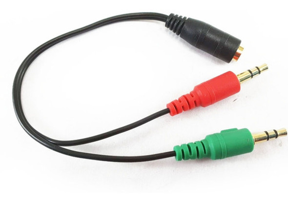 Cable 2 Mini Plug 3.5mm Estereo A 1 Jack 3.5 Mm 4polos 0