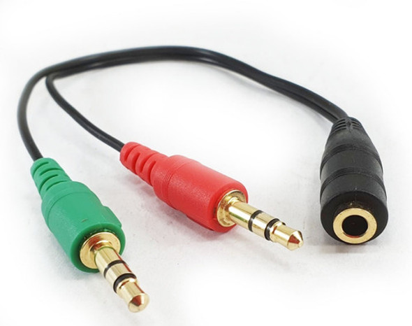 Cable 2 Mini Plug 3.5mm Estereo A 1 Jack 3.5 Mm 4polos 1