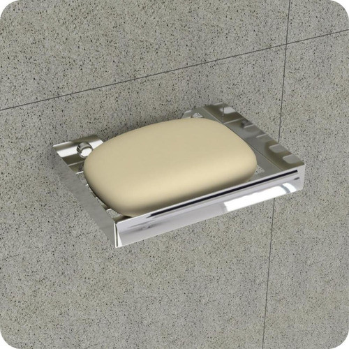 Porta Sabonete Saboneteira Inox Parede Banheiro Max 0