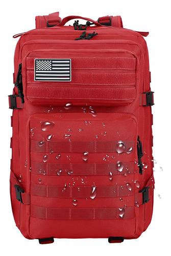 Mochila Tactica Militar Luckin Packin Roja Muy Resistente 1