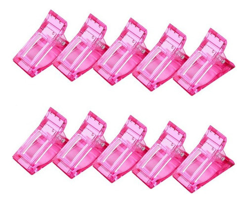 Kit 60 Presilhas De Fixação Para Unhas - Rosa 0