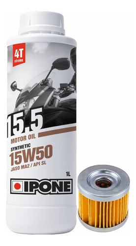 Kit Service Filtro Aceite Suzuki En Gn An 125 + Ipone 15.5 0
