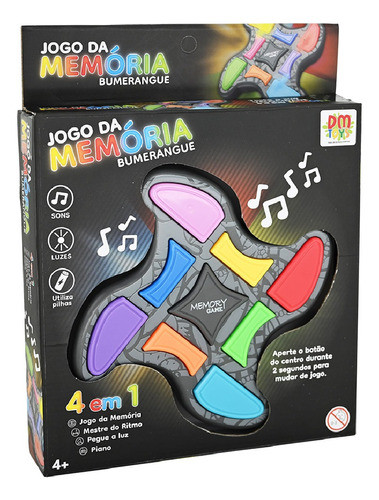 Jogo Da Memória Bumerangue 4 Em 1 - Dm Toys 0