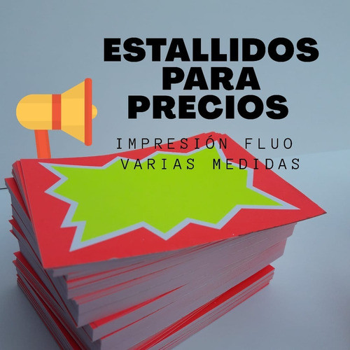 Cartelitos Estallido Color Fluor Nº 10 0