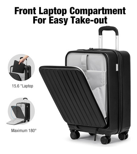 Kyme Equipaje De Mano Con Compartimento Para Computadora Por 1