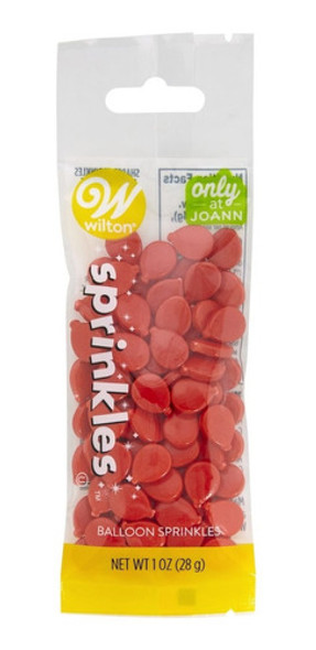 Sprinkles Confites Comestibles Wilton Globos Rojos 28gr 0