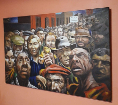 Cuadro Manifestacion - Y Otras Obras Antonio Berni 60 X 90 1