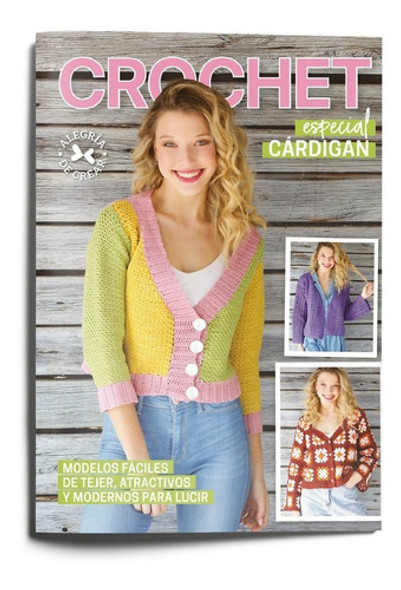 Revista Crochet Aprende A Tejer Cárdigans Desde Cero Kit X 2 1
