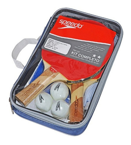 Kit Completo Tênis De Mesa Speedo Raquetes, Bolas E Rede 0