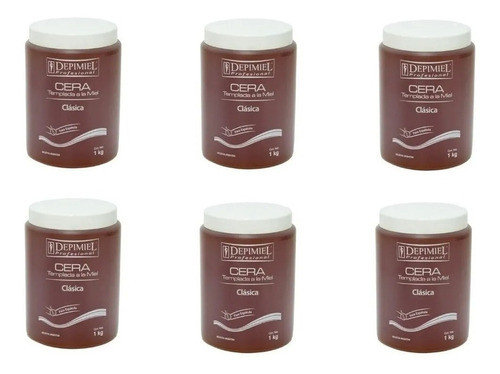 6 Unid Cera Descartable Depimiel X 1kg Clasica P/ Espatula 0