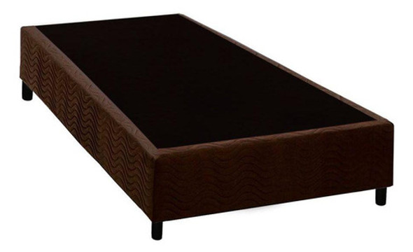 Cama Box Base Solteiro Suede Marrom (96x20)costa Rica 0