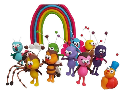 Adorno Para Torta 11 Bichikids. + Arcoiris Entrega Inmediata 0