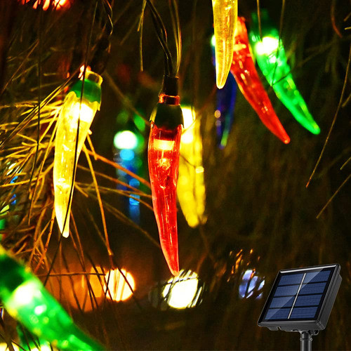 Behiller Cadena De Luces Solares De Jardn De 23 Pies Para Ex 0