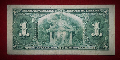 Billete 1 Dolar Canadá 1937 Pick 58 D 1