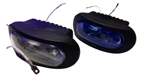 Caminero Foco Neblinero Auto Moto12v C/ Lamp. Azul Jgox2 C01 0