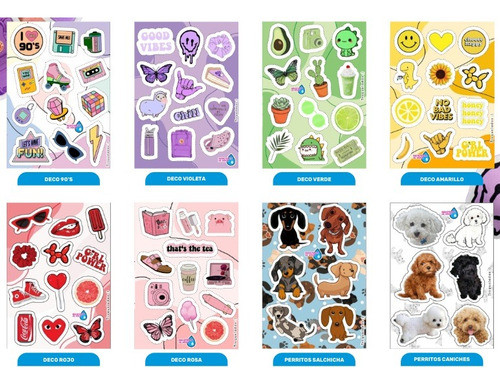Plancha Stickers Resistentes Al Agua 11x15cm 0