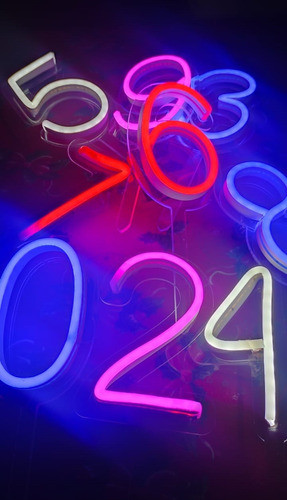 Vela Número Neon Cumpleaños. 1