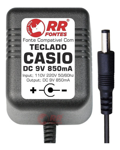 Fonte Para Teclado Casio 9v 1a Ca-110 Ct-670 Ctk-481 1