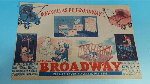 Antigua Publicidad Original Bebes Broadway Año 1940 0