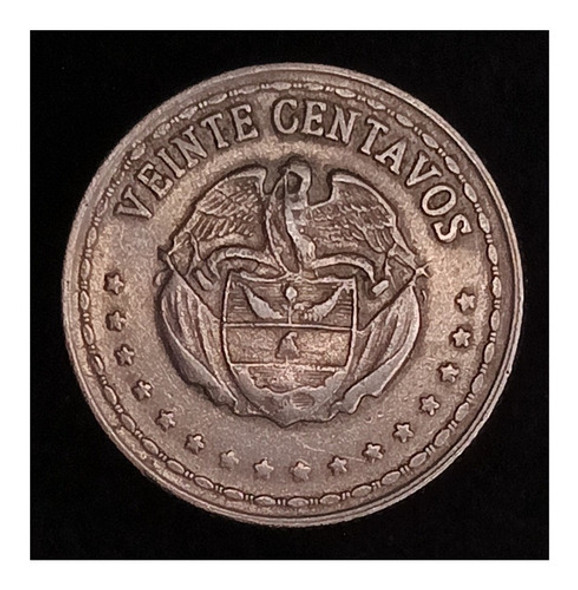 Colombia 20 Centavos 1963 Excelente Km 215.2 1