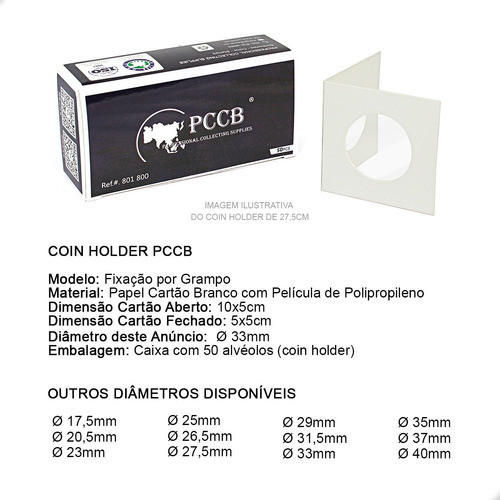 Coins Holder Porta Moedas Pccb 33mm 1