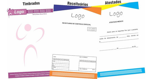 20 Blocos - 3 Vias - A4 - Papel Autocopiativo - (50x3vias) 1