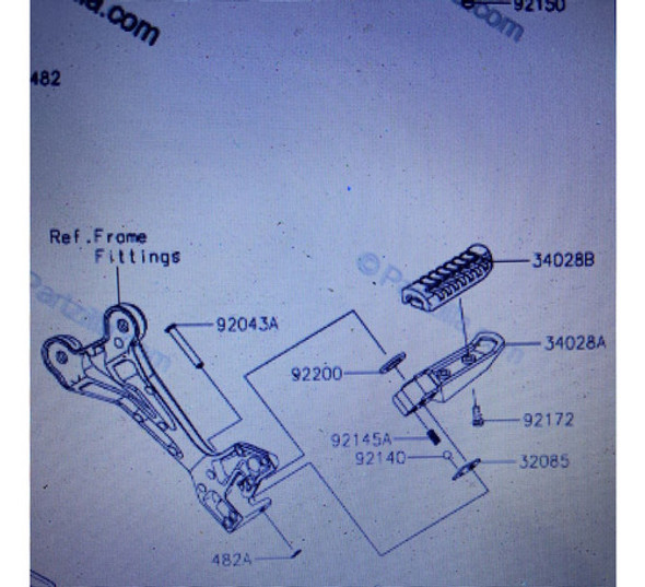 Tornillo Goma De Pedalin Original Kawasaki Versys 650 Z650 1