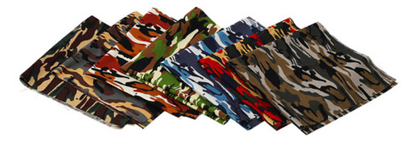 Tecido Para Costurar 7 Peças De Algodão Camuflado Quadrado C 0