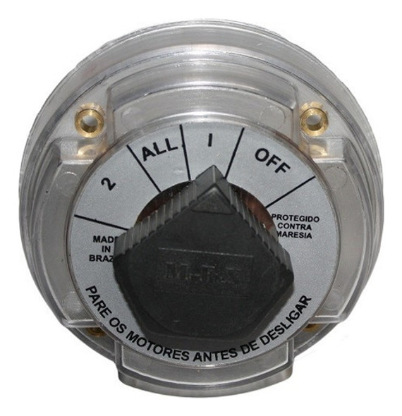 Chave Geral Para Barcos Transparente 1 Ou 2 Baterias 12v 0