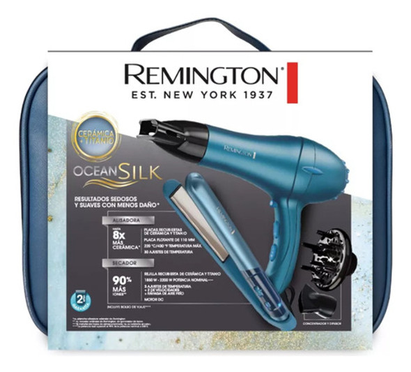 Combo Plancha+secador Ocean Silk S9612   Remington 1
