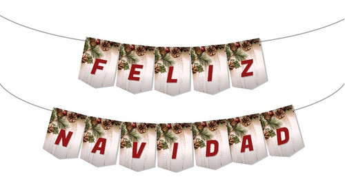 Banderín Feliz Navidad - M.02 - Listos Para Colgar 0