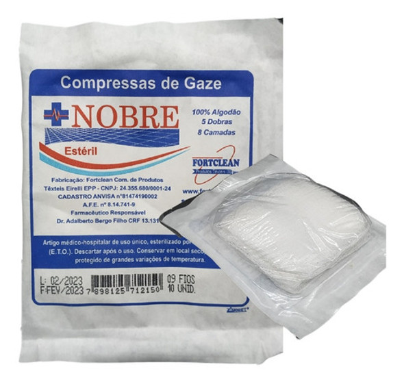 Compressa Gaze Estéril Pacote C/ 500 Unidades Envio Imediato 0