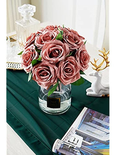 Nevisi Dusty Rose Flores Artificiales Rosas Falsas Rosas De 1