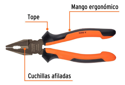 Pinza Electricista Universal Aislada 1000v 8  17330 Truper 1
