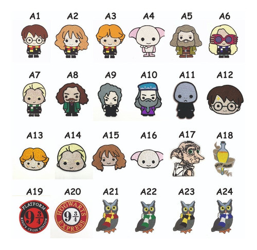 Parches Bordados De 13 Cm Termoadhesivos Anime, Comics, Tv 1