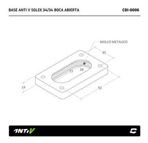 Base Carburador Solex 34 34 Teie Eies Anti V Collino Full 1