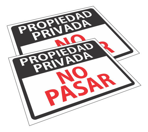 9 Carteles Total En Chapa Propiedad Privada  60x40 Cm 1