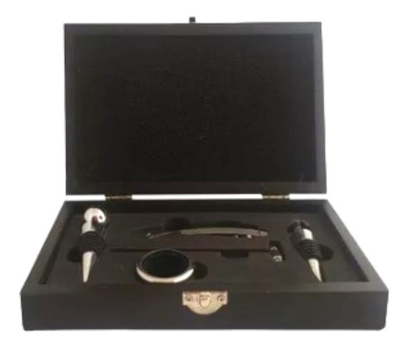 Set De Vino Sacacorcho X5 Pzas En Estuche - Regalos 0 Set De Vino Sacacorcho X5 Pzas En Estuche - Regalos 0