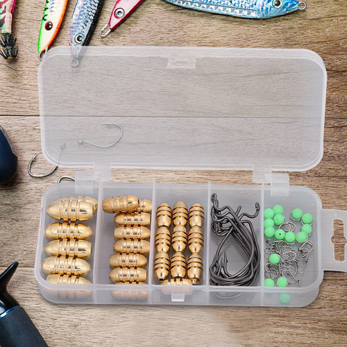 Ganchos Sinkers Fishing Brass Jig Hooks Swivel Luminous Bead 1