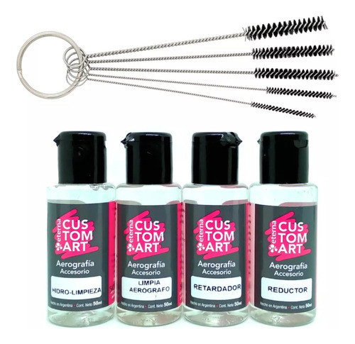 Accesorios De Limpieza Para Aerografos Eterna Set 5 Cepillos 0
