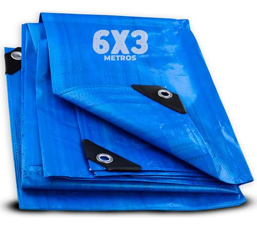 Lona 6x3 Azul Impermeavel Piscina Barraca Camping Telhado 0