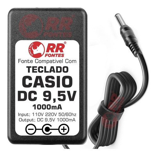 Fonte 9,5v Para Teclado Casio Sa-46 Sa-47 Sa-76 Sa-77 Sa-78 0