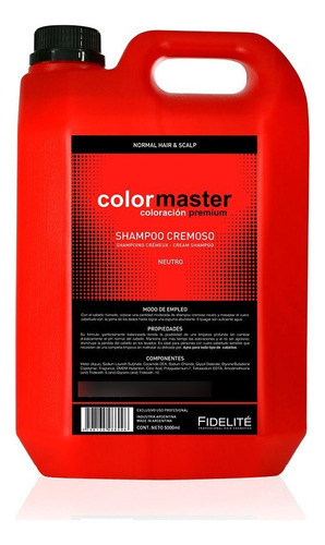 Shampoo Neutro X 5 Litros Color Master Fidelite 0